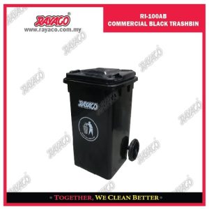(RI-100AB) TEMPAT SAMPAH HITAM KOMERSIAL