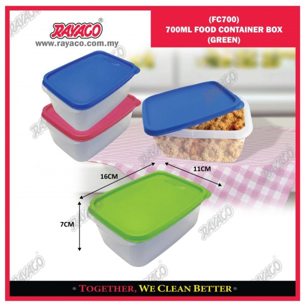 (FC700) KOTAK MAKANAN 700ML (HIJAU)