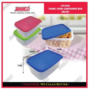 (FC700) KOTAK MAKANAN 700ML (BIRU)