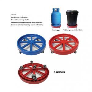(3018) TROLI BULAT SERBAGUNA HEAVY DUTY (5 RODA)