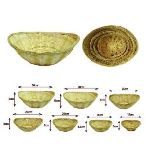 (BRE12) KERANJANG BAMBU OVAL 12'' 30CM