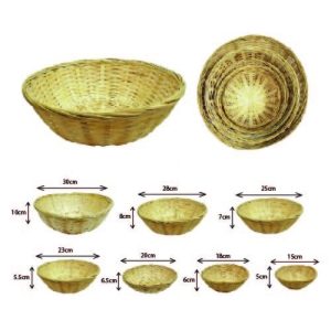 (BBR9) KERANJANG BAMBU BUNDAR 9'' 23CM