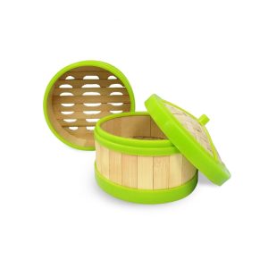 STEAMER BAMBU DENGAN RANGKA DAN TUTUP KARET HIJAUSTEAMER BAMBU DENGAN RANGKA DAN TUTUP KARET HIJAU