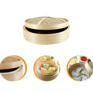 STEAMER BAMBU DENGAN RANGKA DAN TUTUP ALUMINIUM