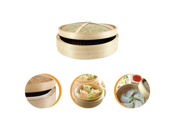STEAMER BAMBU DENGAN RANGKA DAN TUTUP ALUMINIUM