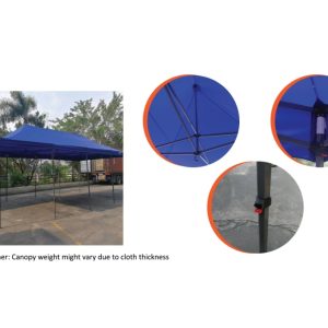 (CM4080) KANOPI BAJA HITAM 13" X 26"