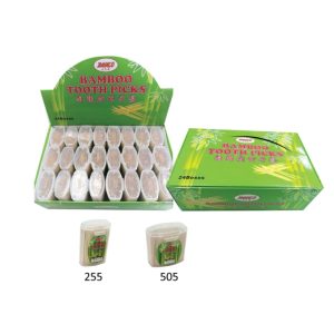 (505) TUSUK GIGI BAMBU BULAT DALAM BOTOL