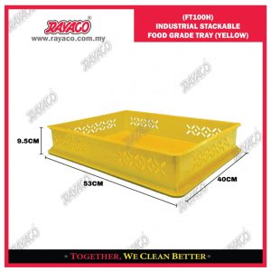 (FT100H) NAMPAN SUSUN PLASTIK FOOD GRADE UNTUK INDUSTRI (KUNING)