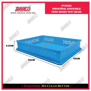 (FT100H) NAMPAN SUSUN PLASTIK FOOD GRADE UNTUK INDUSTRI (BIRU)