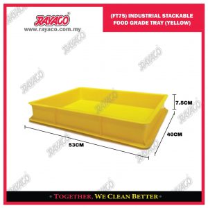 (FT75) NAMPAN SUSUN PLASTIK FOOD GRADE UNTUK INDUSTRI (KUNING)