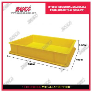 (FT100) NAMPAN SUSUN PLASTIK FOOD GRADE UNTUK INDUSTRI (KUNING)