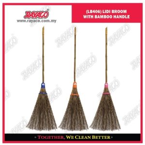 (LB406) SAPU LIDI DENGAN GAGANG BAMBU